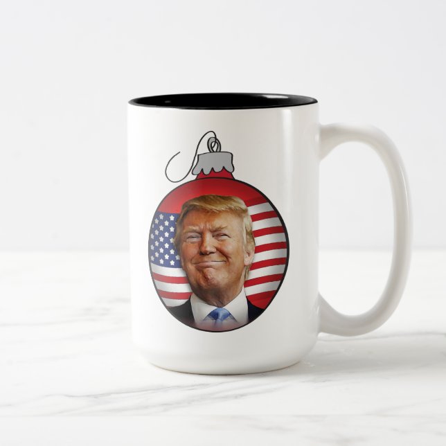Trump for Christmas Two-Tone Coffee Mug (Right)