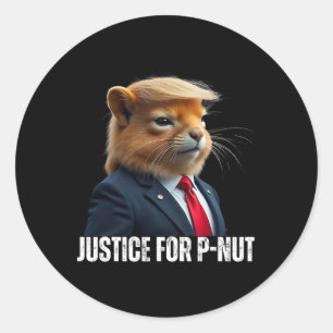 Trump For P-nut The Squirrel Justice For Peanut Tr Classic Round Sticker