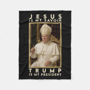 Trump For Pope T Shirt President Trump Tees 2025 1 Fleece Blanket
