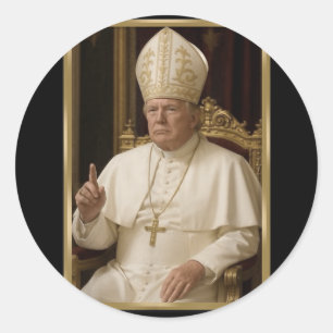 Trump For Pope T Shirt President Trump Tees 2025 Classic Round Sticker