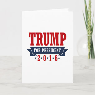 Trump For President 2016 Certified Ribbon Card