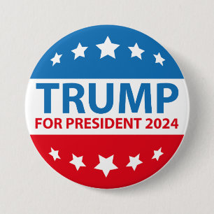 Trump For President 2024 7.5 Cm Round Badge