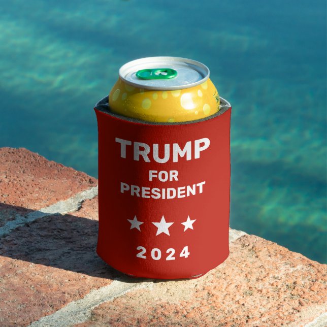 Trump For President 2024 Red Can Cooler (In Situ Pool)