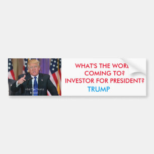 Trump For President Bumper Sticker