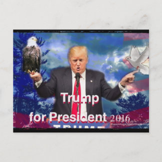 Trump for President Eagle & Dove Postcard