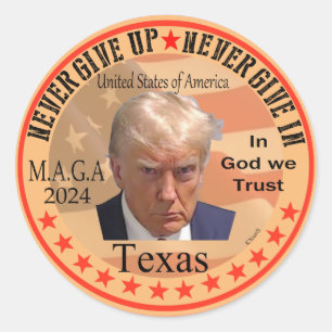 Trump for Texas, Orange Man Convicted Red Wave Classic Round Sticker