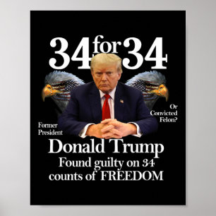 Trump Found Guilty On &#  Counts Of Freedom  Poster