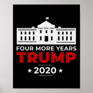 Trump Four More Years Pro Usa Conservative Vintage Poster