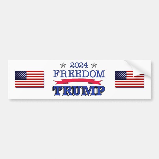 TRUMP FREEDOM 2024 BUMPER STICKER (Front)