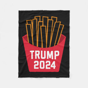 Trump French Fries 2024 Trump 2024 Trump Fries  Fleece Blanket