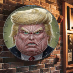 TRUMP Funny Dartboard With A Presidential Target<br><div class="desc">Picture of Donald Trump Dart Board. 
This humourous dartboard features a caricature of a former president,  perfect for a game night with friends or to add a touch of whimsy to your game room.</div>