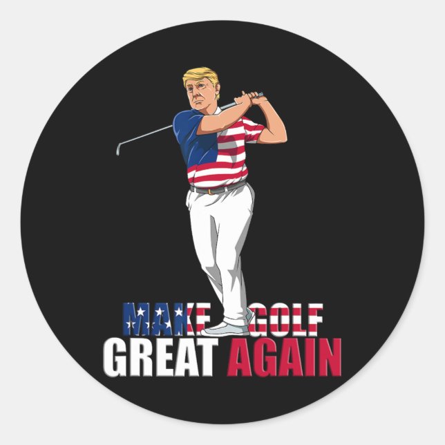 Trump - Funny Golf Gift  Classic Round Sticker (Front)