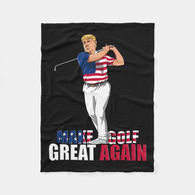 Trump - Funny Golf Gift  Fleece Blanket (Front)