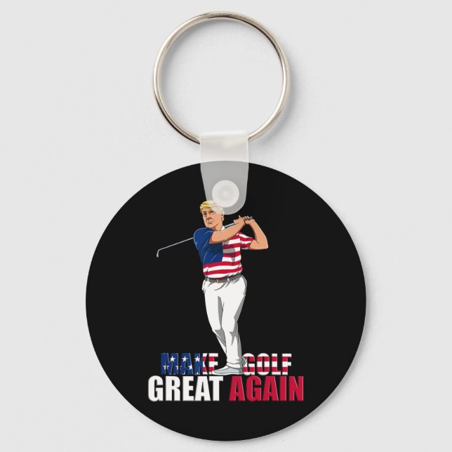 Trump - Funny Golf Gift  Key Ring (Front)