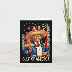Trump Funny Gulf Of Us America Est 2025 1  Card