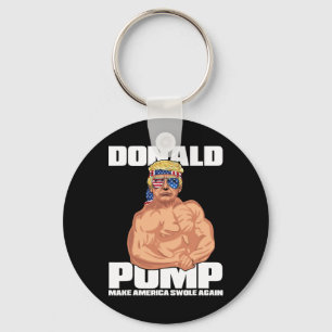 Trump Funny July 4th Donald Pump Key Ring