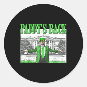 Trump Funny St Patricks Day St Pattys Day Dancing  Classic Round Sticker