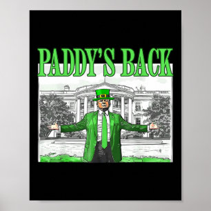 Trump Funny St Patricks Day St Pattys Day Dancing  Poster