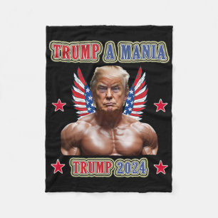 Trump Funny Wrestling Trumpamania Republican Conve Fleece Blanket