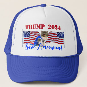 TRUMP fur A'meowica! Cute Cat  Trucker Hat