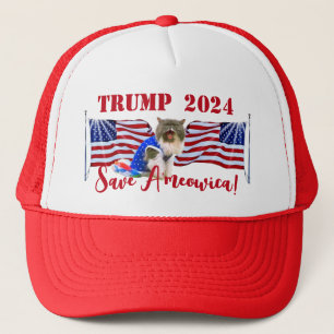 TRUMP fur A'meowica! Cute Cat  Trucker Hat