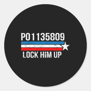 Trump Ga Booking Number Fulton County Jail Lock Hi Classic Round Sticker