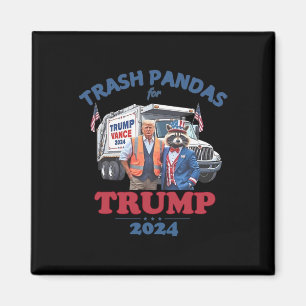 Trump Garbage Trash Pandas For Trump 2024  Magnet