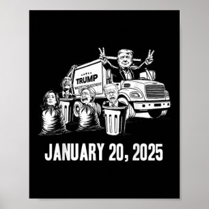 Trump Garbage Truck Waste Management Inauguration  Poster