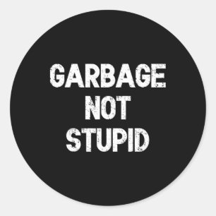Trump Garbyge 2025 Funny 45 47 Trump Supporter Ele Classic Round Sticker