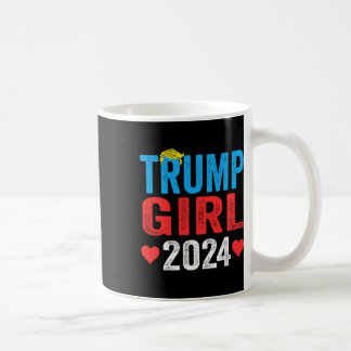 Trump Girl 2024 Cute Trump Flag Women Girls Kids  Coffee Mug