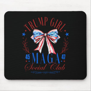Trump Girl 45 47 Mega Est 2024 Social Club Happy 4 Mouse Pad