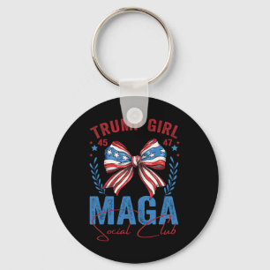 Trump Girl 45 47 Mega Est 2025 Social Club Voting Key Ring