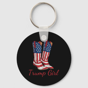 Trump Girl American Flag Vote Trump Girl Republica Key Ring