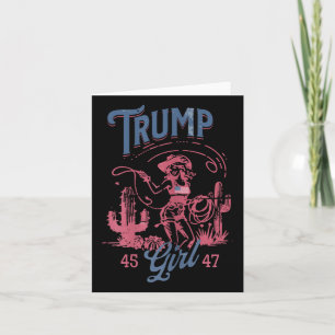 Trump Girl Cowgirl Donald Trump President Funny El Card