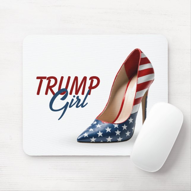 TRUMP GIRL Flag High Heel Shoe Mouse Pad (With Mouse)