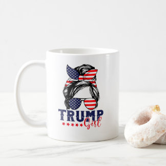 Trump Girl Messy Bun Trump 2024 Election Coffee Mug