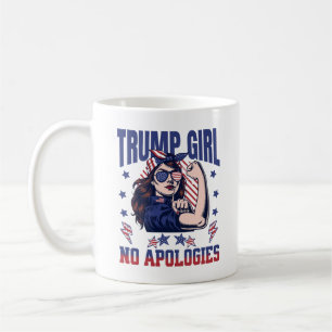 Trump Girl No Apologies Funny Republican Women Coffee Mug