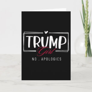 Trump Girl No Apologies Usa Flag Election 2025 Wom Card