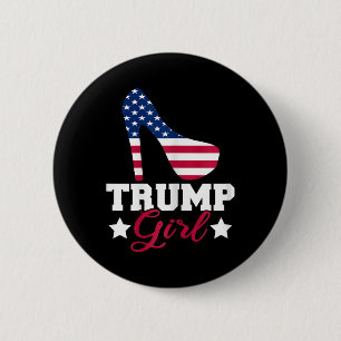 Trump Girl Republican Woman Gop Patriot High Heel 6 Cm Round Badge