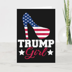 Trump Girl Republican Woman Gop Patriot High Heel Card