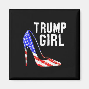 Trump Girl Trump 2025 Election American Flag Magnet