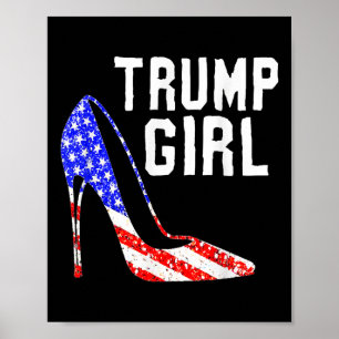 Trump Girl Trump 2025 Election American Flag  Poster
