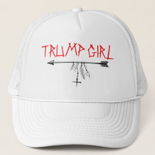 TRUMP GIRL w/ CROSS & FAITH Arrow Trucker Hat