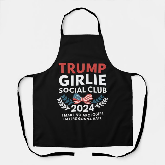 Trump Girlie Coquette Social Club Bow Election  Apron (Front)