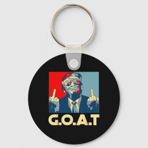 Trump Goat 45th President Middle Finger Election R Key Ring