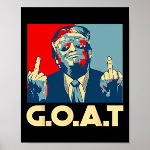 Trump Goat 45th President Middle Finger Election R Poster
