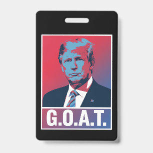 Trump GOAT Election 2024 Republican Vintage ID Badge