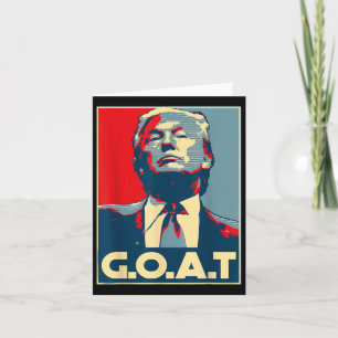 Trump Goat Middle Finger Election 2024 Republican Card