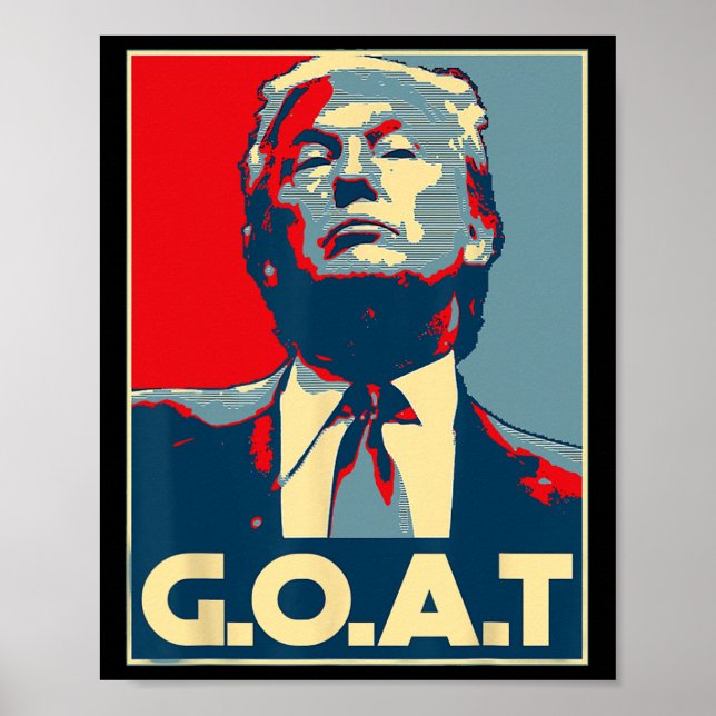 Trump Goat Middle Finger Election 2024 Republican  Poster (Front)