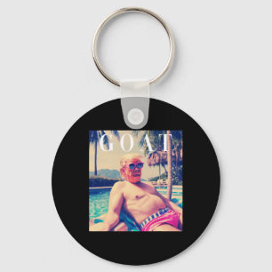 Trump Goat Shirt Funny Summer 2024 Republican Dona Key Ring